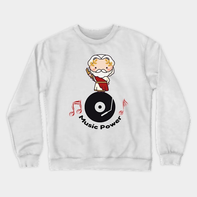 Music life power cool design Crewneck Sweatshirt by Midoart